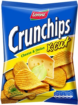 Picture of LORENZ CRUNCHIPS XCUT CHEESE & ONION